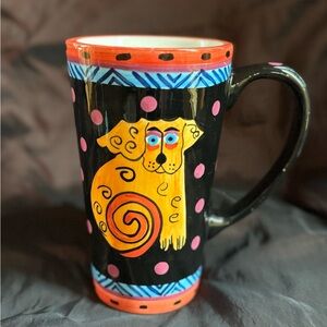 LAUREL BURCH Vintage/Hard to Find 1998 Whimsical Dogs Coffee/Tea Mug. 16 oz